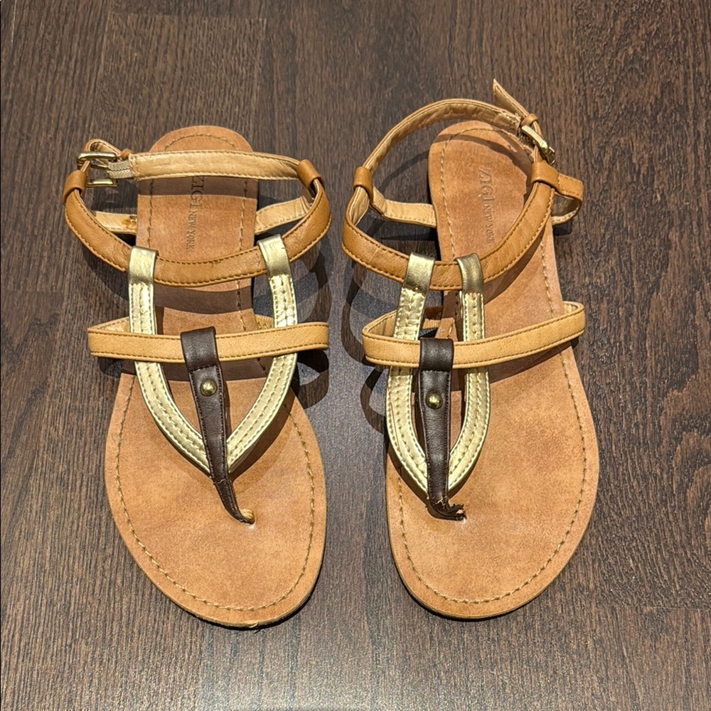 Stylish Tan and Brown Sandals